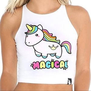 iHeartRaves Magical Unicorn Crop Top